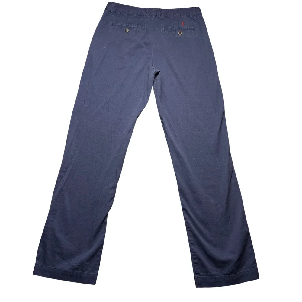 Polo Ralph Lauren Pants Boys 20 Blue Chino Straight Leg Cotton Twill 30 Waist